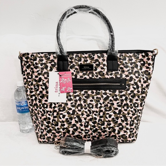 Trina Turk Black Leopard Graphic Tote NWT - Picture 3 of 10